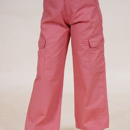 KiddoPanti Girls Mid-rise Straight Fit Pure Cotton Cargo Pant-image-83