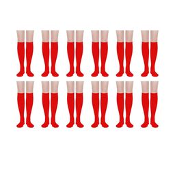 MUKHAKSH Women Set Of 12 Cotton Plain Knee High Socks-image-88