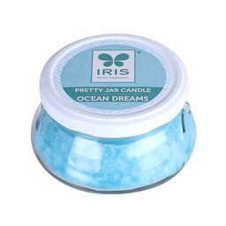 Iris Home Fragrances Blue Ocean Dream Pretty Glass Jar Candle-12