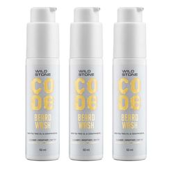 Wild stone Men Set of 3 Code Beard Wash with Tea Tree Oil & Cedarwood Oil - 50 ml Each-4