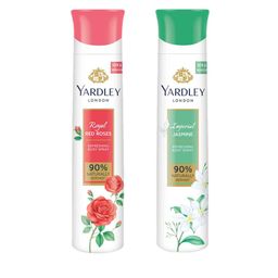 YARDLEY LONDON Women Set Of 2 Deodorant - Royal Red Roses & Imperial Jasmine - 150ml Each-12