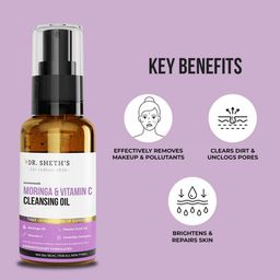 DR. SHETHS Moringa & Vitamin C Cleansing Oil with Ceramide Complex - 50ml image 4