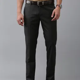 Arrow Men Checked Tailored Fit Formal Trousers-image-42