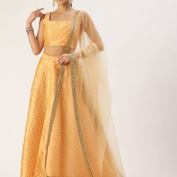 Ethnovog Ready to Wear Lehenga & Unstitched Blouse With Dupatta-image-5