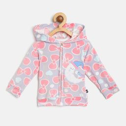 Moms Love Girls Pink & Grey Bow Print Hooded Sweatshirt-image-30