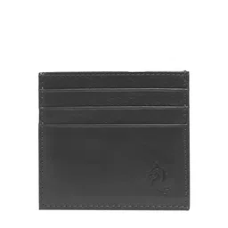 Kara Unisex Black Solid Leather Card Holder-47