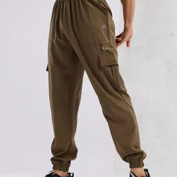 HRX by Hrithik Roshan Men Panelled Mid-Rise Rapid-Dry Training Cargos-picture-10