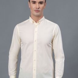 Red Tape Button-Down Collar Solid Casual Shirt-image-49