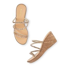 Rocia Embellished Open Toe Wedge Heels-43