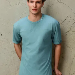 High Star Men Relaxed Fit Cotton Updated Solid T-shirt-image-72
