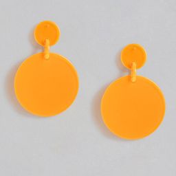 justpeachy Orange Circular Drop Earrings-image-79
