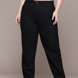 The Roadster Lifestyle Co. Women Plus-Size High-Rise Stretchable Baggy Jeans-image-74