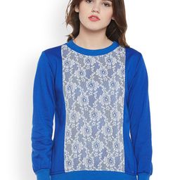 Belle Fille Women Blue Solid Sweatshirt-image-63