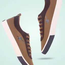 Sparx Men Camel Brown Textile Non-Marking Sneakers-picture-14