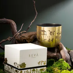 Seva Home warli - dil se Gold-Toned Heirloom Jar Candle-image-26