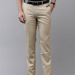 Arrow Men Textured Original Tapered Fit Formal Trousers-image-60