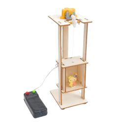 DIY Elevator Lift Wooden Kit Hands-On Elevator Education Kit With Electric Lift Model Science Project Wood STEM Toy Fun Project For DIY Funny Physic Project For Interactive Science Experiment For Children - RS6493DIY Elevator Lift Wooden Kit Hands-On Elevator Education Kit With Electric Lift Model Science Project Wood STEM Toy Fun Project For DIY Funny Physic Project For Interactive Science Experiment For Children - RS6493 image 3