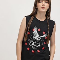 The Roadster Life Co. Graphic Print Sleeveless Relaxed Fit T-Shirt-image-102