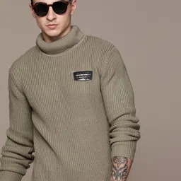 The Roadster Lifestyle Co. Turtle Neck Acrylic Pullover-image-46