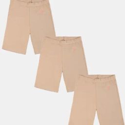 TWIN BIRDS Kids Beige Cotton Skinny Fit Shorts (Pack of 3)-image-73