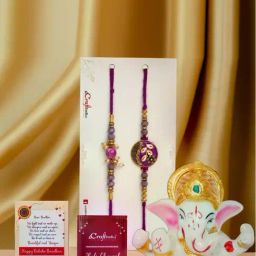 eCraftIndia Assorted Multicolor Rakhi with Ganesha Idol-image-20