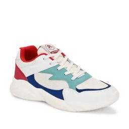 OFF LIMITS Unisex ROGER UNI White, Red & Aqua Running Shoes image 3