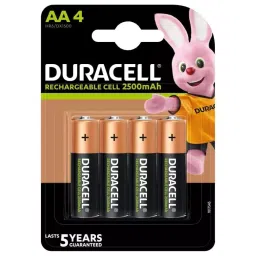 Duracell Ultra AA 2500 mAh Rechargeable  Battery  4 pc Pack-26