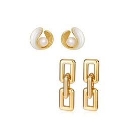 Pinapes Geometric Drop Earrings-16