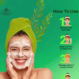Verdant Natural Care Set of 2 Neem Tulsi Face Wash with Charcoal & Tea Tree - 100 ml each image 2