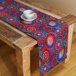 Alina decor Red & Blue Ethnic Motifs Digital Printed Rectangular Table Runner image 1