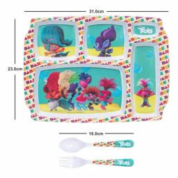 Servewell Multicolor Melamine Part Plate - Set of 3 image 3