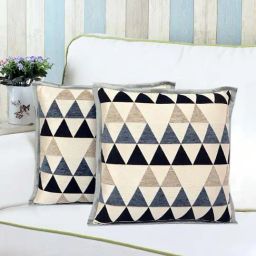 Saral Home Multicolor Chenille Cushion Covers - Set of 2-image-3