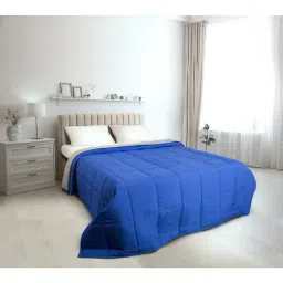 Duroflex Snug Blue & Grey Microfibre 120 TC Reversible Comforter - Set of 1-28