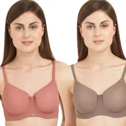 Soie Multicolor Under Wired Padded Everyday Bra - (Pack Of 2)-image-98