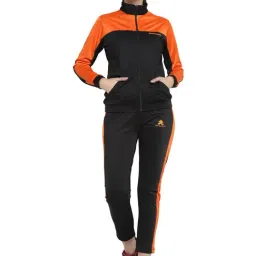OFF LIMITS Black & Orange Regular Fit Jacket With Trackpants-image-14
