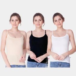 Dollar Missy Multicolor Cotton Camisole - Pack of 3-image-93