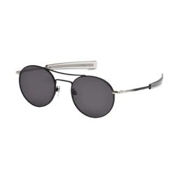 Diesel Grey Round Sunglasses for Men-image-30