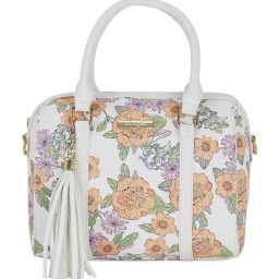 Forever Glam by Pantaloons White Printed Medium Handheld Handbag-10