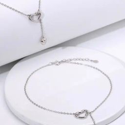 GIVA 92.5 Sterling Silver Heart Melting Anklet (Single Anklet) for Women-18