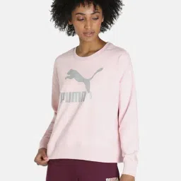 Puma Pink Logo Printed Pullover-image-33