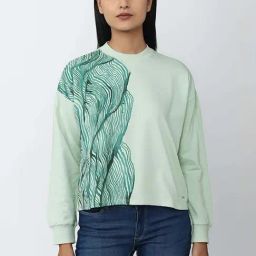 Van Heusen Green Cotton Printed Sweatshirt-image-20