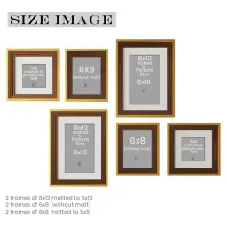 Art Street Gusto Brown Wood Photo Frame - Set of 6 image 5