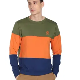 U.S. Polo Assn. Multi Cotton Regular Fit Colour Block Sweatshirt-26