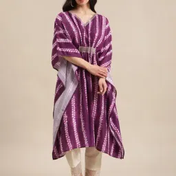 KSUT Purple Printed A Line Kaftan-picture-14