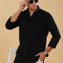 Kuons Avenue Black Slim Fit Denim Shirt-picture-16