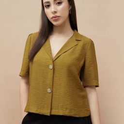 Code By Lifestyle Light Green Regular Fit Top-picture-27