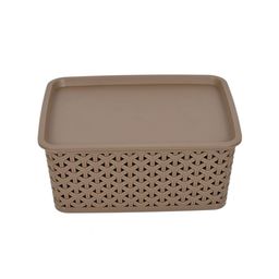 Kuber Industries Set Of 3 Brown & Beige Textured  Big  Size Multipurpose Organisers image 3