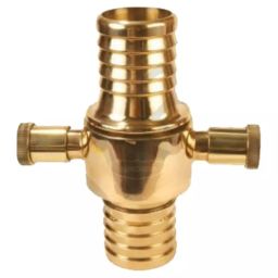 Eco 63 mm Thread Size Metal & Rubber Fire Delivery Hose Coupling Gold-19