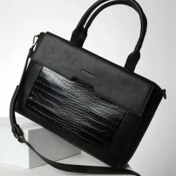 Van Heusen Black Textured Handbag-image-26