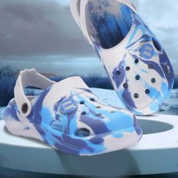 Lucy&Luke By Liberty Kids ALEX-02E Navy & White Back Strap Clogs-picture-40